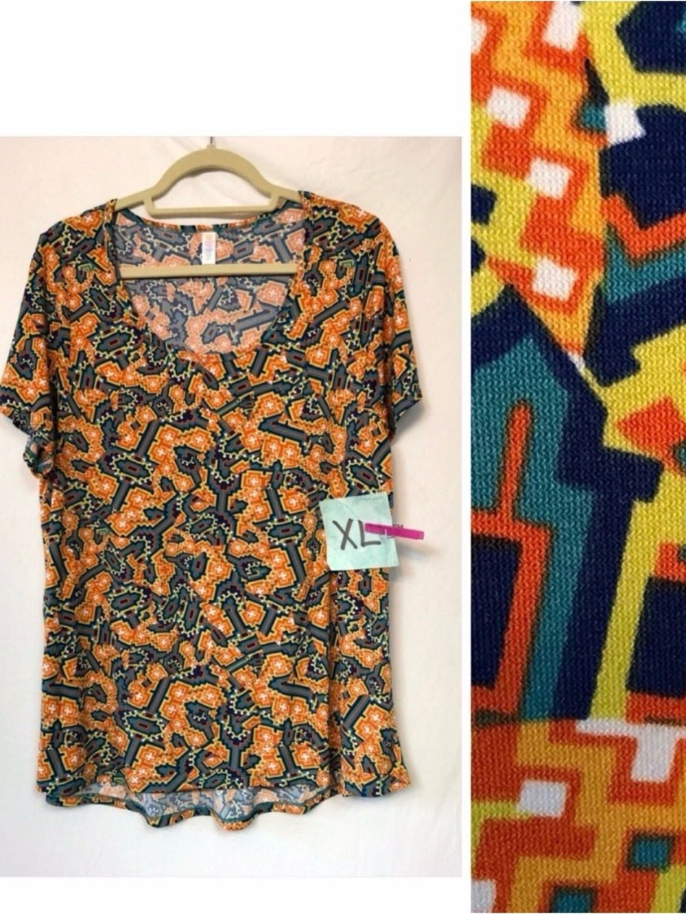 LuLaRoe Classic T Shirt XL NWT Geometric Aztec Short Sleeve Top